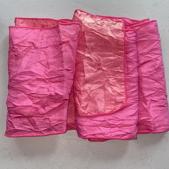 CHAIR TIES - 100 PINK Crush Iridescent 2 Sided Ties - Picture 4 of 10